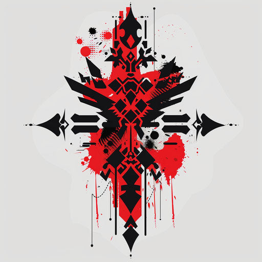 Abstract flat tattoo sketch of a Russian mafia symbol