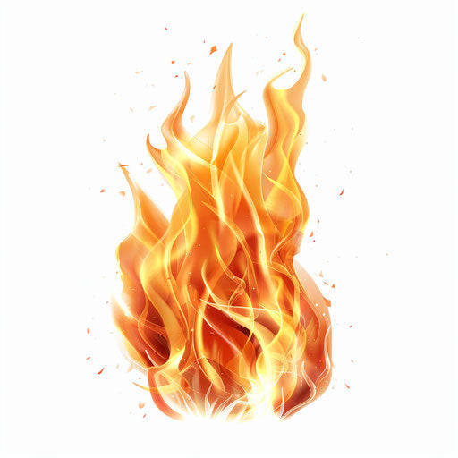 Realistic heat illustration on flat white background