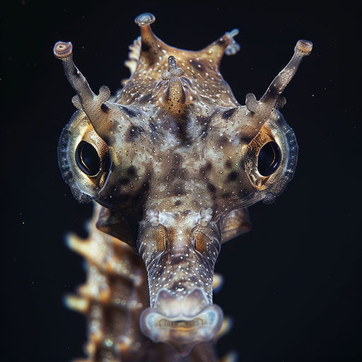 Seahorses with an inquisitive look, detailed and sharp