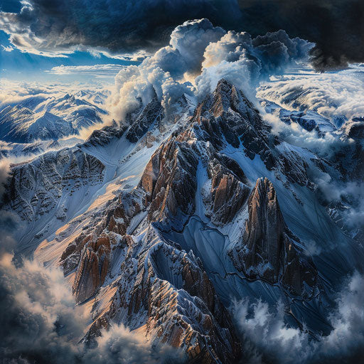 Aerial view of Mount Augustus with dramatic clouds