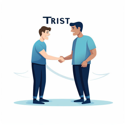 Trust minimalist clipart on white background