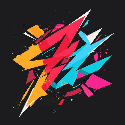Stylish logo with graffiti elements and urban colors