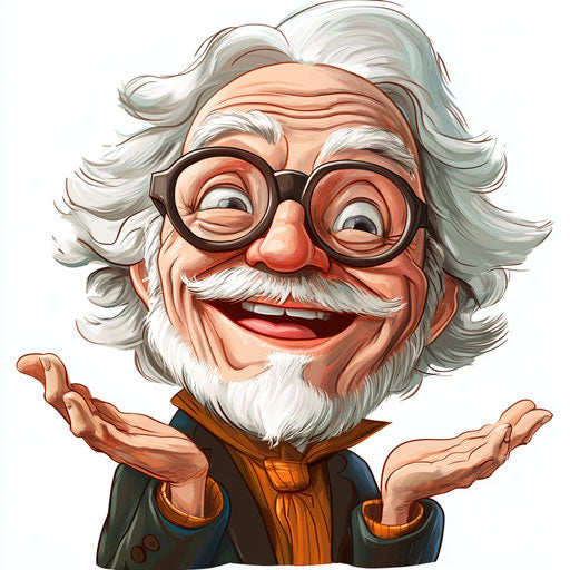 Captivating William Makepeace Thackeray Caricature Clipart for Social Media