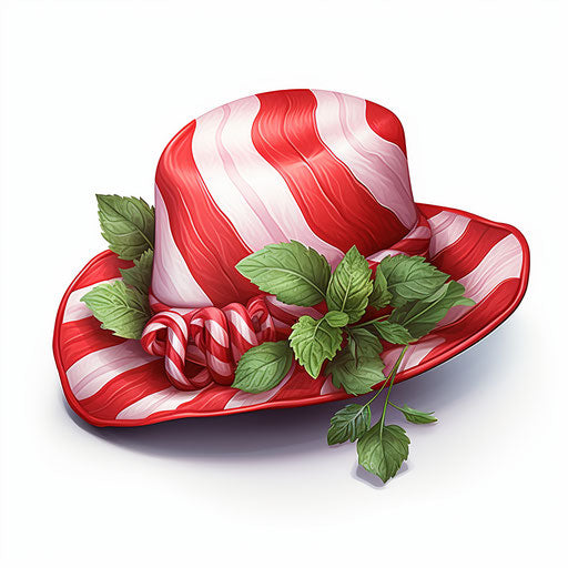 Chiaroscuro-style illustration of peppermint on white