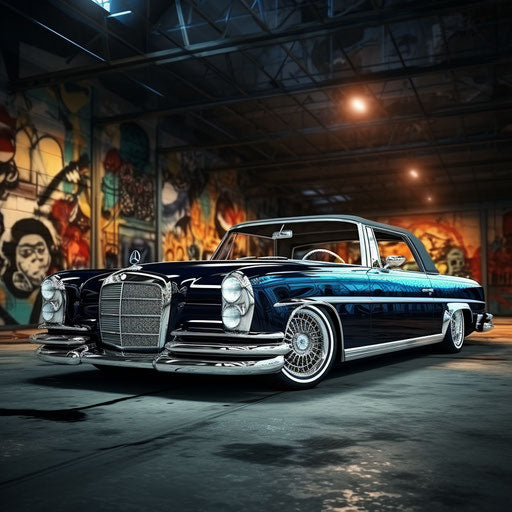 Classic lowrider with hydraulics