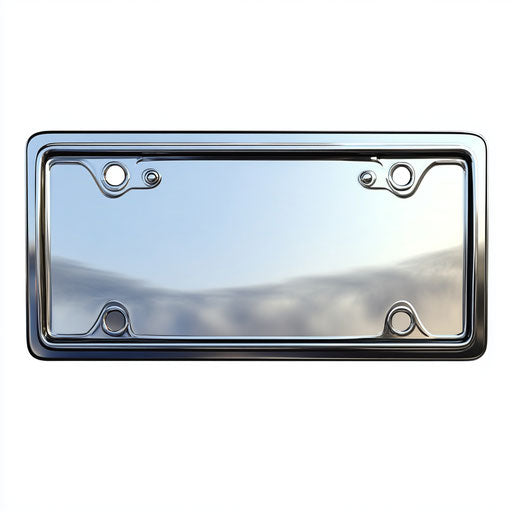 Realistic illustration of a vehicle license plate