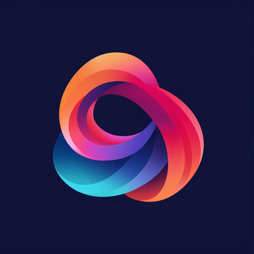 Modern print logo with a gradient of vibrant colors