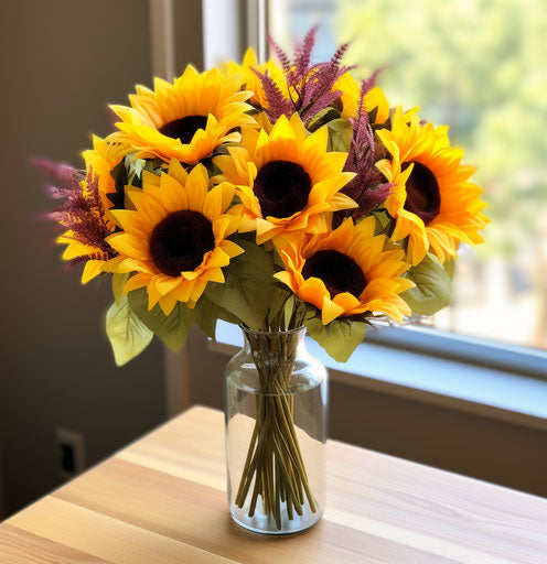 Traditional Vietnamese sunflowers in colorful arrangement