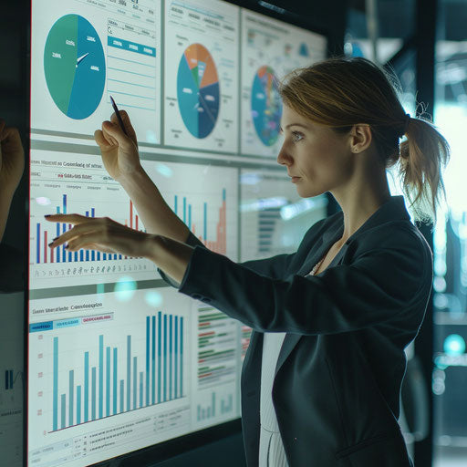 Financial data analysis on large touchscreen