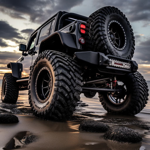 Old off-road jeep big tires