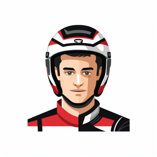 Minimalist-style driver clipart on white background