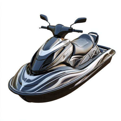 Realistic illustration of a Jet Ski, high resolution, isolated