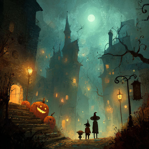 Enchanting Halloween Atmosphere with Playful Magic