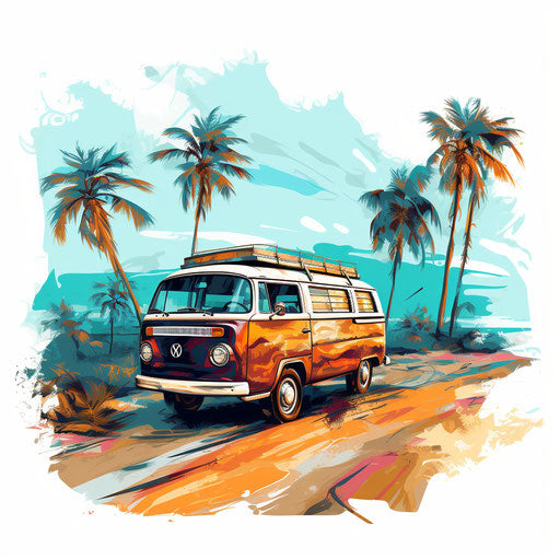 Journey clipart in the style of Oil painting, on white background