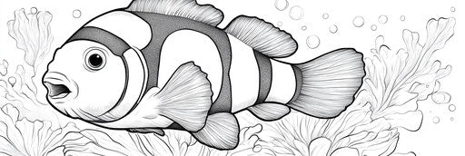 Very simple clownfish coloring book page 3:1