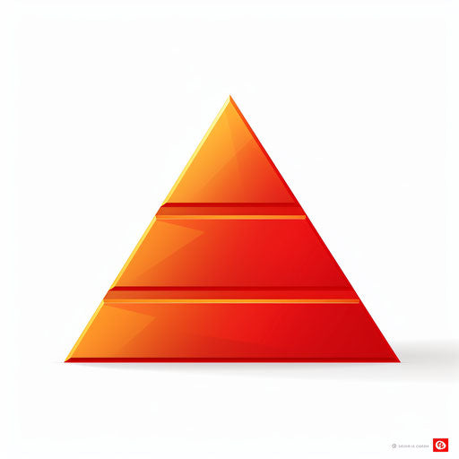 Minimalist style pyramid clipart on white background