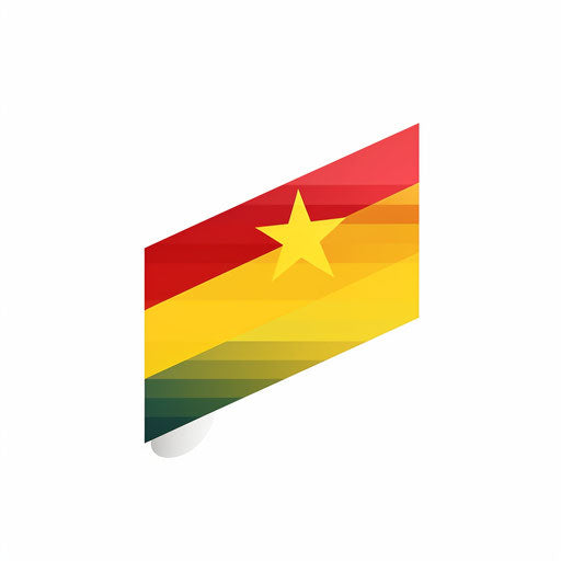 Minimalist flag illustration on white background