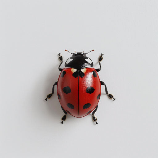 Realistic ladybug clipart on flat white background