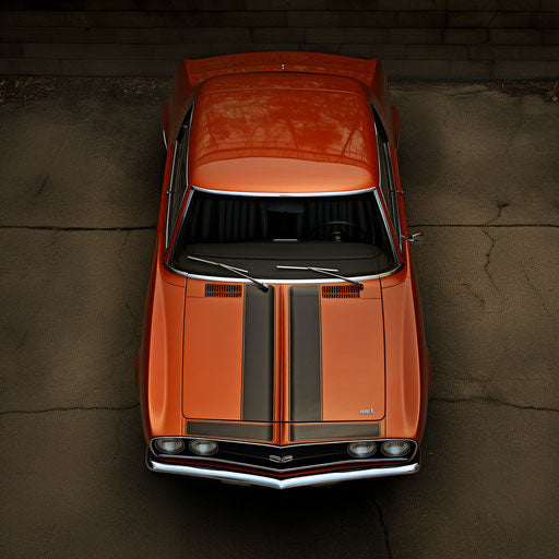 Classic car top view