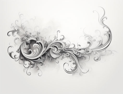 Custom tattoo design in the style of biomorphic abstraction