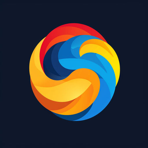 Dynamic logos with vibrant shapes and colors