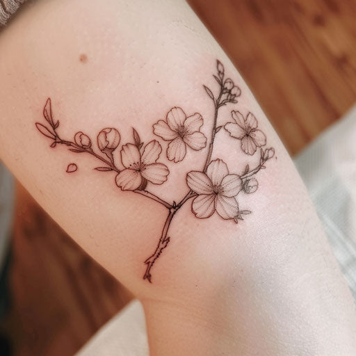 Traditional Japanese cherry blossom tattoo