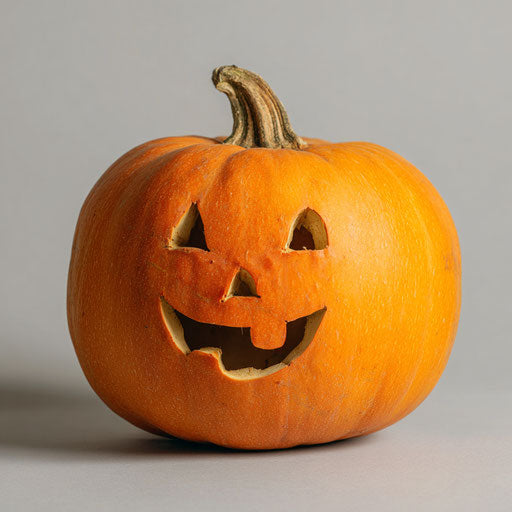 The smiling pumpkin with a friendly face