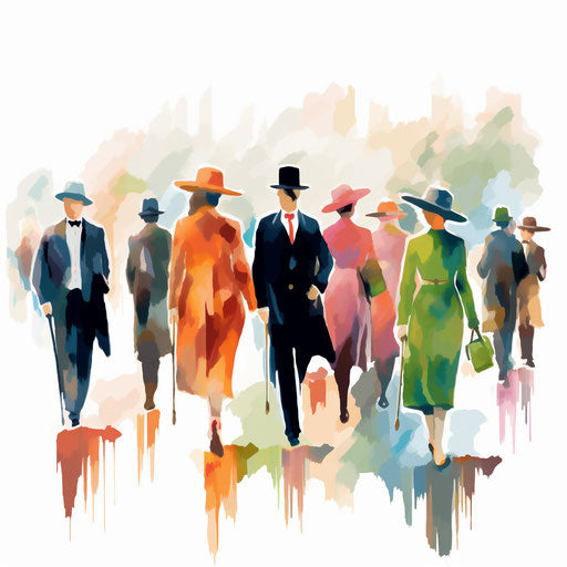 Impressionistic Art style meeting illustration