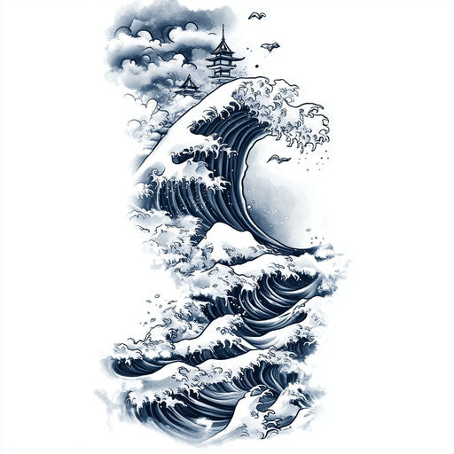 Flat tattoo sketch of outer forearm