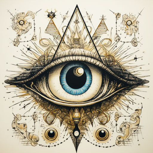 All-seeing eye with triangle on top