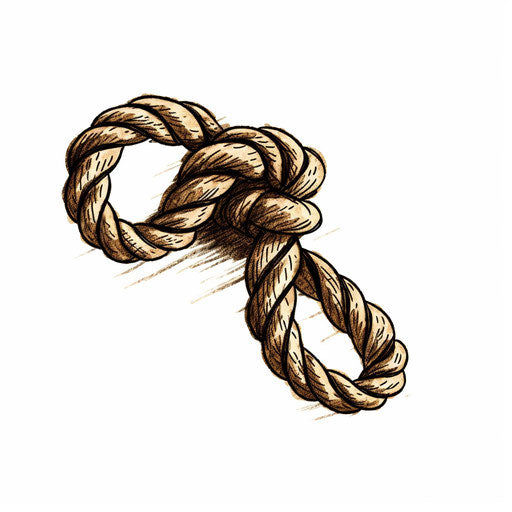 Rope clipart in Minimalist style, on white background
