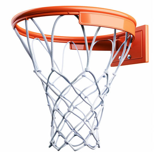 Hyper realistic basketball hoop clipart on white background