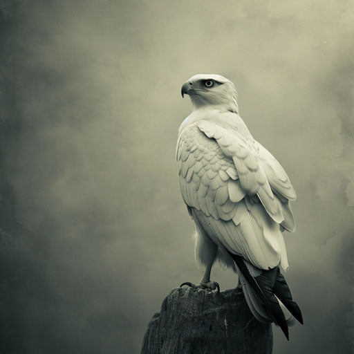 Majestic kite bird standing on a high perch