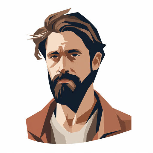 Minimalist style man clipart, on white background