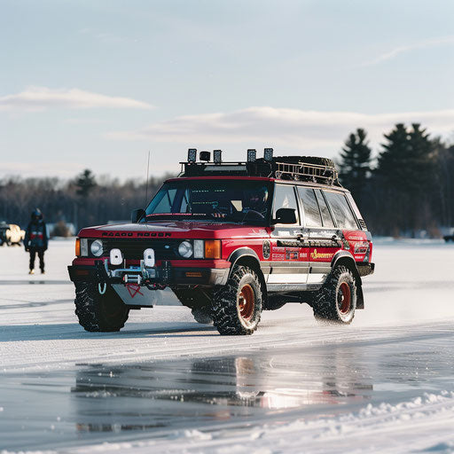 Off-road vehicle ready for ice racing