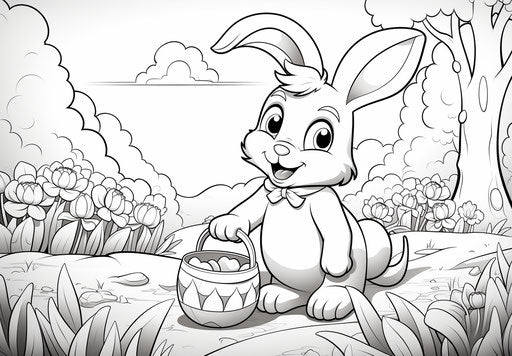 Easter bunny coloring page
