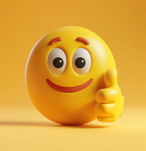 Thumbs up in a captivating and sculpted style