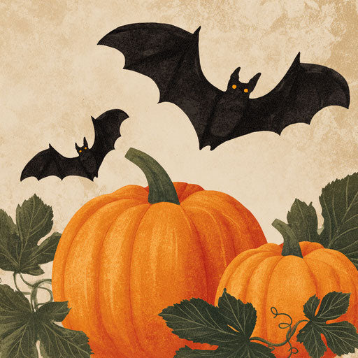 Bats and Autumn Pumpkins