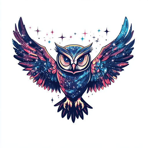 Vibrant Owl Chest Tattoo Tattoo Master Files
