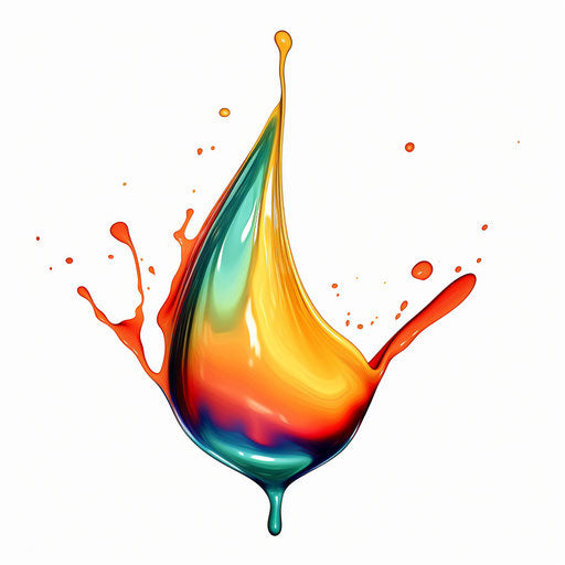 Impressionistic Art style clipart on white background