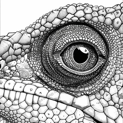 Unique structure of a chameleon's eye