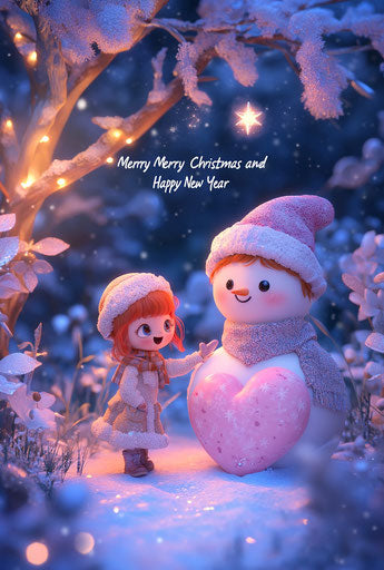 Scalable Merry Christmas And Happy New Year Caricature Clipart Vectors for Design Flexibility