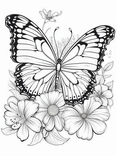Black and white butterfly, joyful celebration of nature