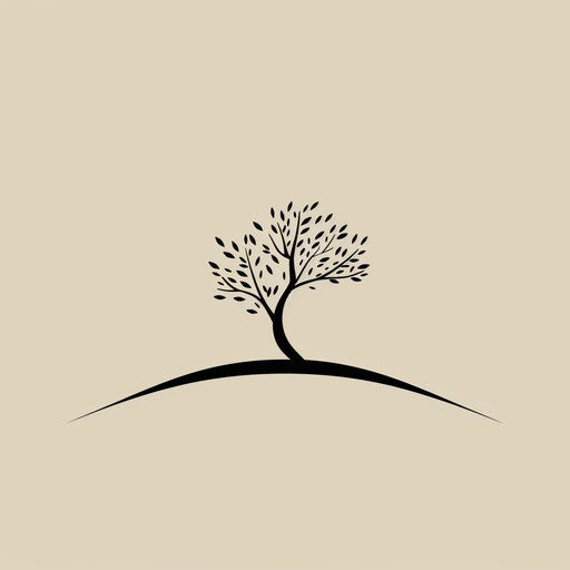Minimalist tree symbolizing growth and natural progress