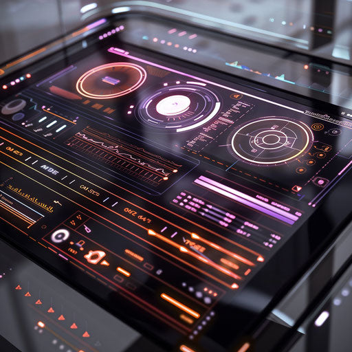 Sleek high-tech gadget interface for tech enthusiasts