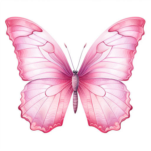 Pink butterfly in Oil painting style