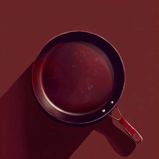 Flat background in deep maroon supporting pan clipart