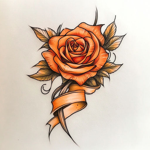 Vibrant Amber Rose Face Tattoo Tattoo Flash Set