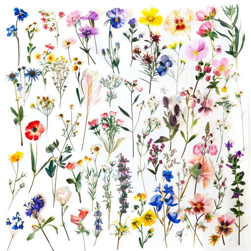 Vibrant collection of wildflower tattoos