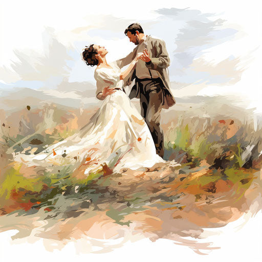 Drama clipart in the style of Impressionistic Art, on white background